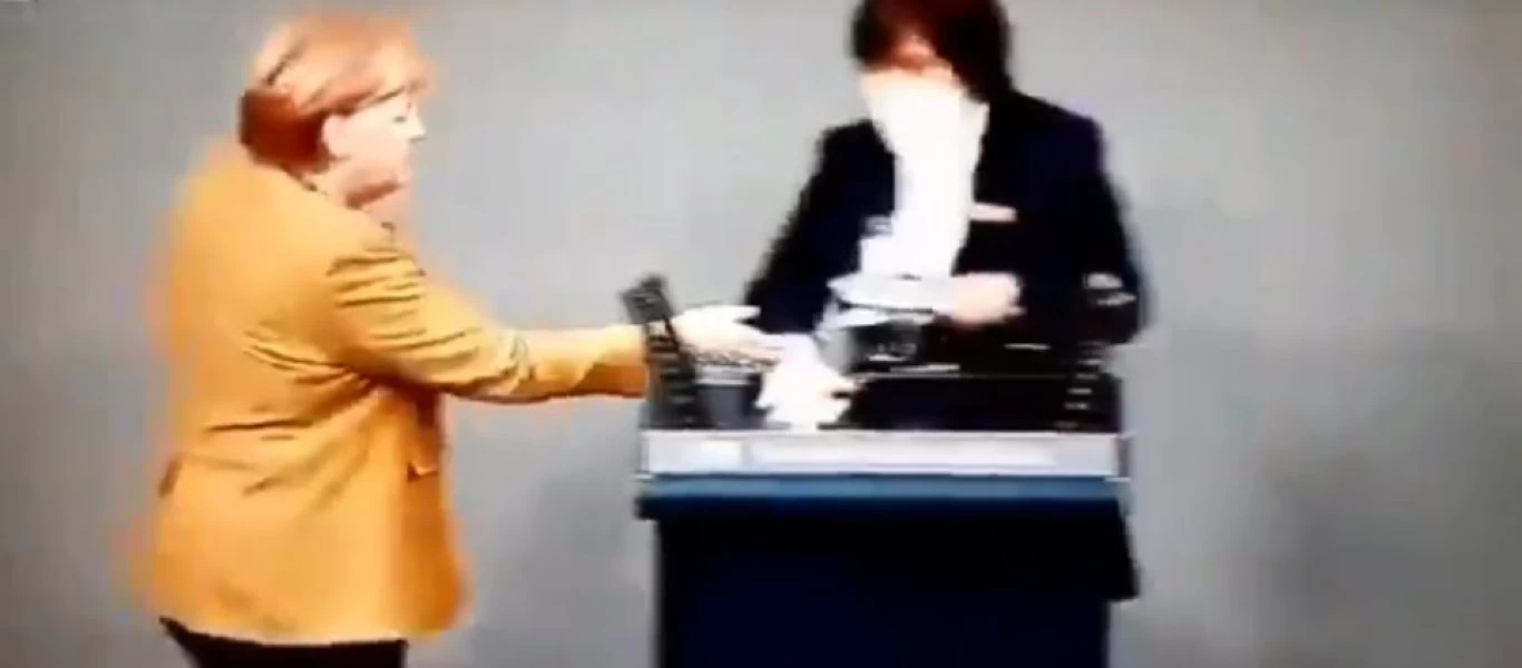 Το «κατοστάρι» που έτρεξε η Μέρκελ όταν κατάλαβε ότι ξέχασε την μάσκα της (βίντεο)